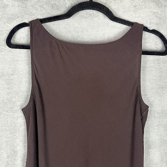 Eileen Fisher Tank Top Womens Medium Brown Silk Quiet Luxury Layering Capsule - Picture 4 of 12